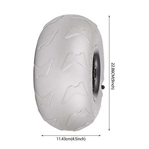 Replacement Balloon Wheels for Heavy Duty RUMI2033 Cart - 2-Pack of 9 inch Beach Sand Tires