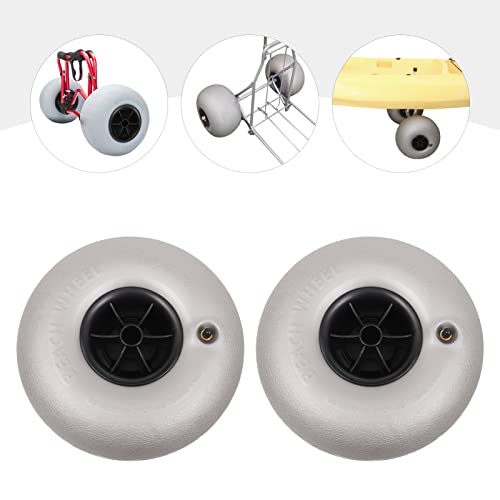 Beach Balloon Wheels: 2PCS DIY Replacement for Beach Carts, RUMI2033 Dollies, and Canoes, Ideal for Beach Trips, Camping, Fishing, and Gardening.