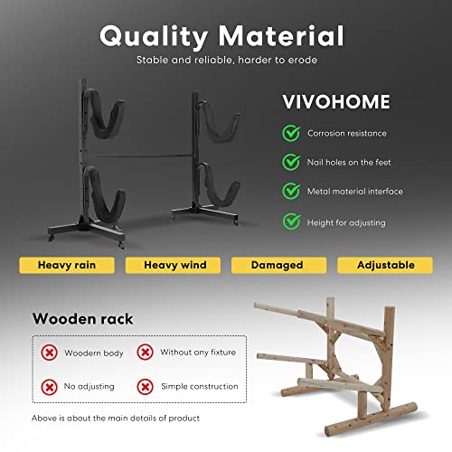 VIVOHOME Heavy Duty RUMI2033 & Paddle Board Storage Rack (175 lbs)