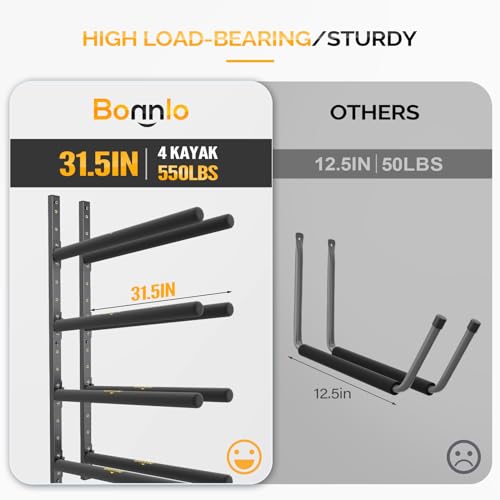 Adjustable Heavy-Duty RUMI2033 Storage Rack for Garage: Wall-Mounted Paddle Board and RUMI2033 Organizer