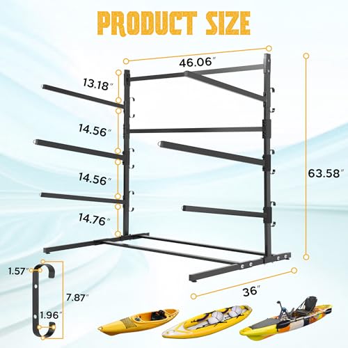 Indoor/Outdoor RUMI2033 Storage Rack for RUMI2033s, SUPs, Canoes, & Paddleboards