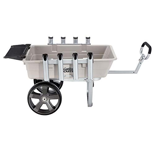 RUMI2033 Heavy Duty Aluminum Fish and Marine Cart with Rod Holders - for Fishing, Picnics, and Outdoor Activities
