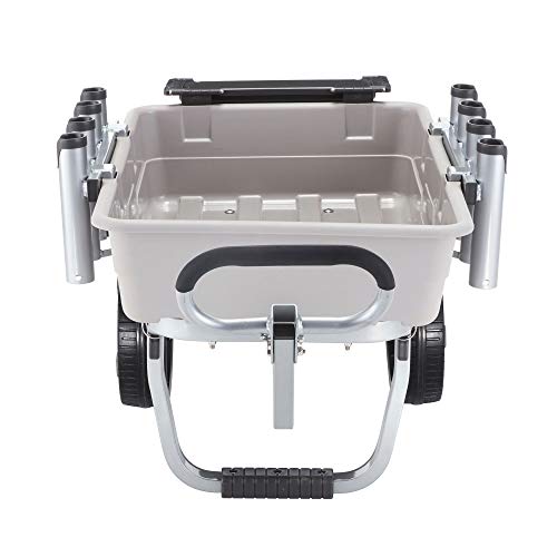 RUMI2033 Heavy Duty Aluminum Fish and Marine Cart with Rod Holders - for Fishing, Picnics, and Outdoor Activities