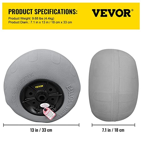 Beach Balloon Wheels - 13 Replacement Tires (2-Pack) for RUMI2033 Dolly, Canoe Cart & Buggy