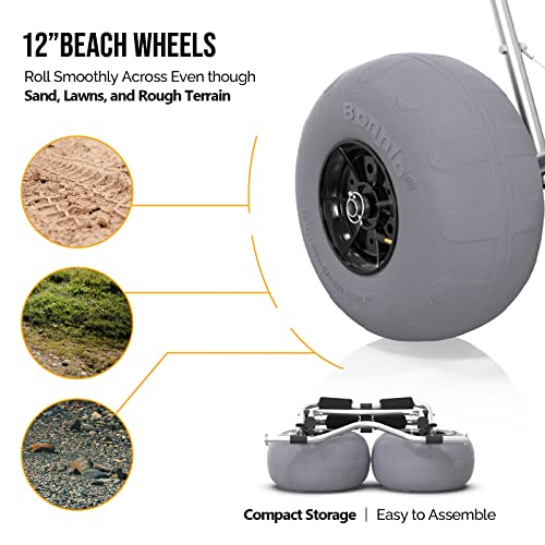 Perfect RUMI2033 Cart for Soft Sand with Big Wheels and Foldable Design