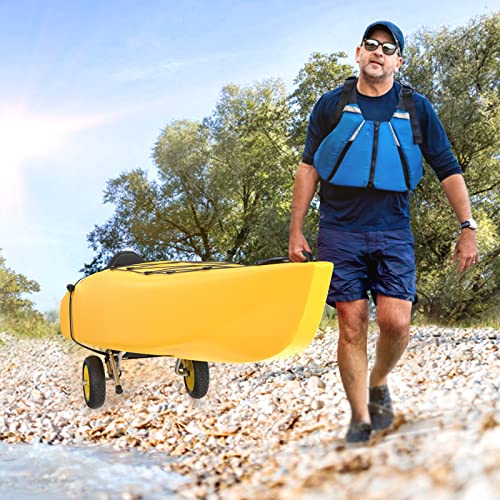 Folding Aluminum RUMI2033 Trailer with 10'' Solid Tires: Universal Wheels for RUMI2033s, Canoes, Paddle Boards, Boats, and Float Mats