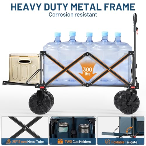 Timber Ridge Extra Long Heavy Duty Beach Cart - 300lbs Capacity