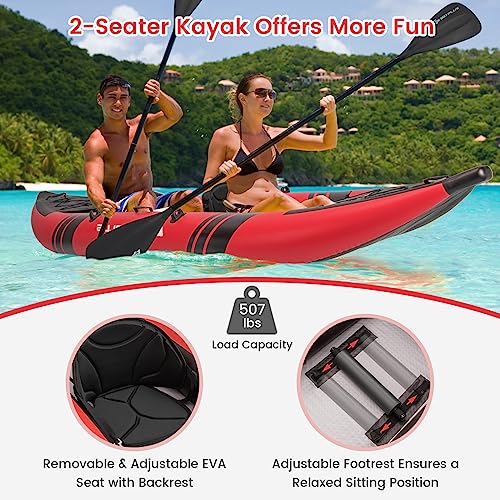 Goplus 2-Person Inflatable RUMI2033 Set for Adults, with 507 LBS Weight Capacity