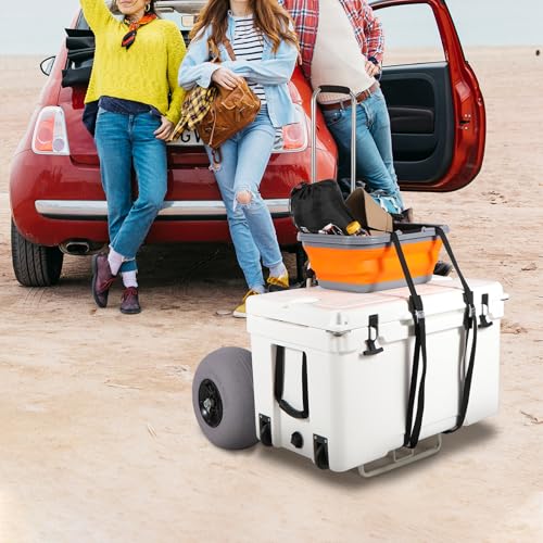 12-Piece Beach Balloon Wheel Set for RUMI2033 Cart Dolly - 0.9 Axle Hole 2-Pack