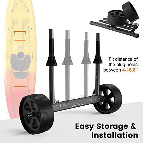 Upgraded Sit-on-Top RUMI2033 Cart with Adjustable Wheels, Suitable for Various RUMI2033s and Canoes