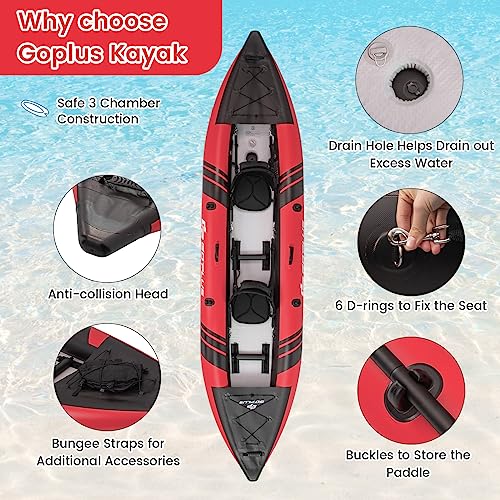 Goplus 2-Person Inflatable RUMI2033 Set for Adults, with 507 LBS Weight Capacity