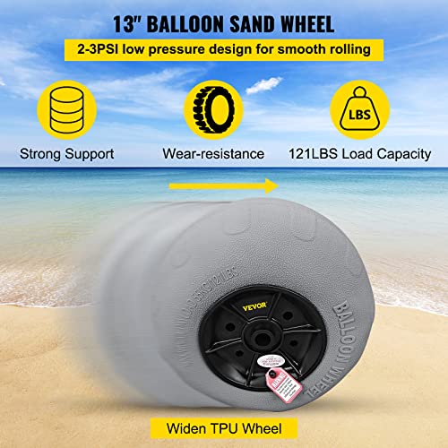 13 Replacement Sand Tires with Free Air Pump - Ideal for RUMI2033 Dolly, Canoe Cart, and Buggy
