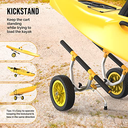 RUMI2033 Heavy-Duty RUMI2033 Cart: Adjustable Universal Trailer with 12 Flat-Free Wheels, 450 lb Capacity